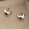 Tobest European Style Punk Geometric Half Metal Big Ball Round Earrings for Women Girls Party Accessories - Image 20