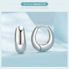 Gold Plated Silver Post Glossy Hoop Earrings, High Polished Statement Jewelry for Women - Image 18