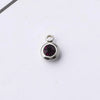 60 piece/lot Stainless Steel Crystal Pendant steel Gold Color 12 Birthstone Charm Round 6mm 6.5mm Rhinestones Charms - Image 13