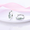 Colorful Cubic Zirconia Huggie Hoop Earrings in Flower Butterfly and Clover Designs - Image 3