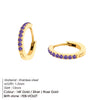 Stainless Steel Birthstone Earrings Minimalist Huggie Hoop Earrings For Women Unisex earrings for women jewelry - Image 9