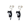 32 Style Colorful Enamel Cartoon Cute Rabbit Fox Ear Clips Funny Cat Bear Long Clip on Earrings Without Piercing for Women Girls - Image 14