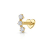 Silver Zircon Stud Earrings 1PC Eight pointed star Women Gold/Silver Heart Flat back piercing Jewelry Gift - Image 34