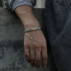 Silver Twisted Woven Bracelet man women Neutral Retro Thai Handmade Opening bangle Gifts - Image 3