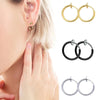 1Pair Round Circle Spring Ear Clip Non Piercing Earrings Fake Earrings Gift for Men Women Jewelry - Image 2