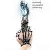 Black Metal Finger Claw Unique Skeleton Full Finger Rings Punk Rock Adjustable Armor Ring for Tech Enthusiasts - Image 3