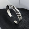 Retro Wave Braided Bracelets Silver Jewelry Personality Geometric Opening Bangles - Image 18