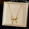 316L Stainless Steel Simple Versatile Zircon Geometry Flowers Bowknot Series Pendant Necklace Lady Classic Charm Jewelry - Image 30