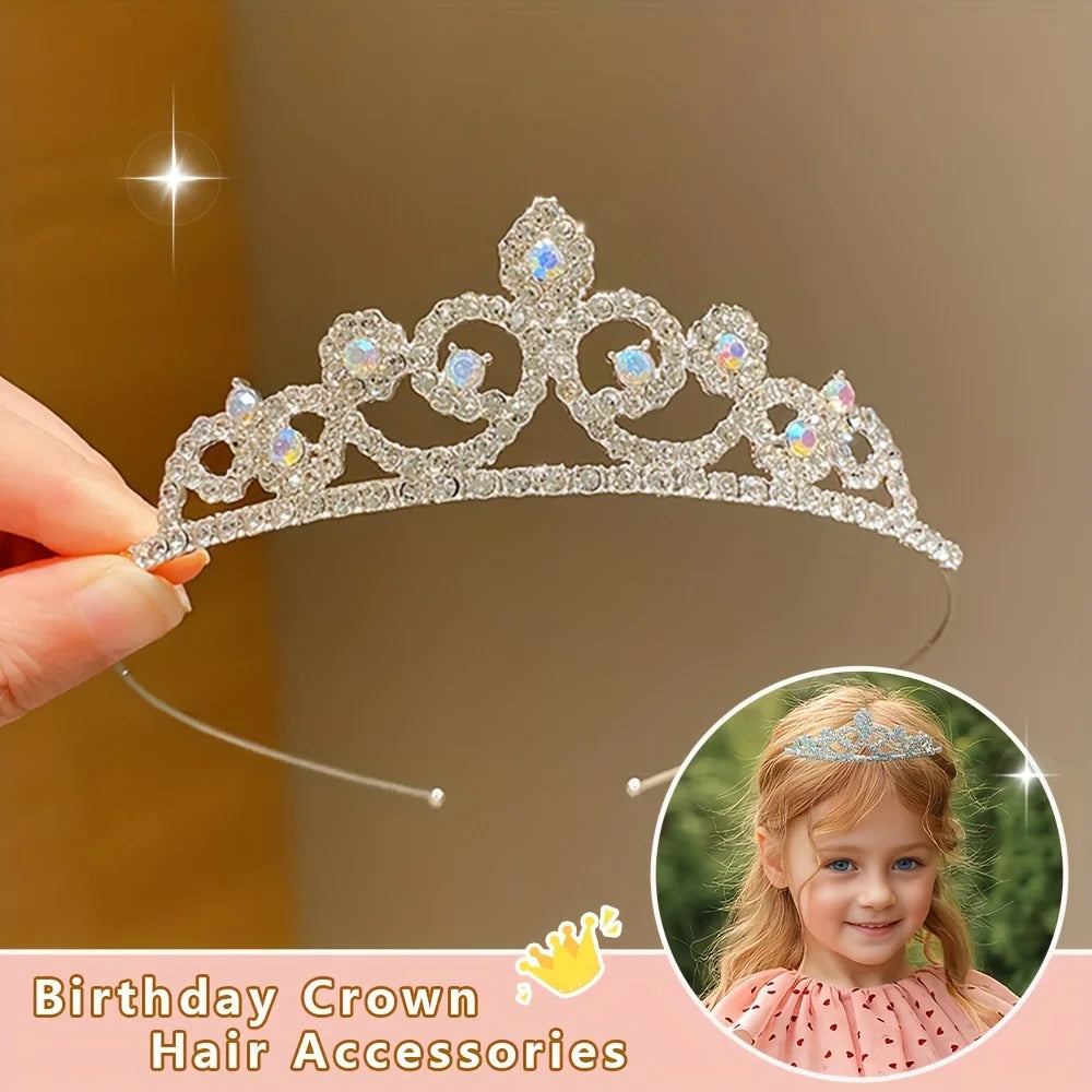 1 Piece Children's Cute Crown Hair Hoop for Birthday Gifts for Girls - Image 1