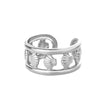 Zircon Rings For Women Stainless Steel Adjustable Open Rings Females Jewelry Accessories - Image 21