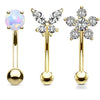 3PCS Heart Eyebrow Piercing Set Crystal Curved Barbell Piercing Flower Rook Earring Bulk CZ Star Eyebrow Ring Pack Daith Earring - Image 8