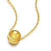 Gold Round Ball Bead Necklace for Women Bride Wedding Engagement Yellow Sand Bead Chain Neck Lace Jewelry Christmas Gifts - Image 3