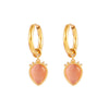 316L Stainless Steel Gold Color Pendant Stone Earring Hoop Earrings For Women Jewelry Gifts - Image 22