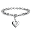 silver noble Heart 26 Letteres chain Bracelets for women party wedding Jewelry gifts - Image 6