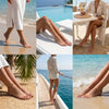 Sparkly Rhinestone Hollow Heart Teardrop Anklet Double Layer Foot Chain For Women Summer Beach Vacation Jewelry - Image 4