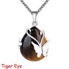 Vintage Wire Wrap Butterfly Gemstone Rose Quartz Amethyst Opalite Crystal Pendant Necklace - Image 8