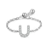 Silver 26 English Letters Adjustable Chain Finger Rings For Women Wedding Anniversary Jewelry - Image 7