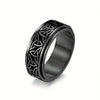 Titanium Steel Ring With Pattern Of Celtic Triangle Knot, Men's Rotatable Ring Jewelry For Releasing Pressure - Image 3