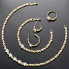 heart jewelry sets Cubic zirconia heart connector bracelet for women Brass necklace party Jewelry - Image 1