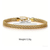 Stainless Steel Ankle Bracelet for Women: Exquisitely Woven Mesh Design, Chunky Chain, Summer Beach Style, Jewellery Gift - Image 4