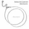 2mm Stone Bead Choker Necklace 40cm - Image 32