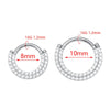 Titanium Clicker Septum Nose Ring Sector CZ Daith Earring Hoop Front Facing Hinged Segment Piercing Body Jewelry - Image 4
