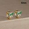 2PCS Simple Mini Butterfly Huggie Hoop Earrings 6MM 8MM Small Colorful Zircon Cartilage Earring Ear Bone Nail Piercing Jewelry - Image 17
