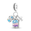 Charms Silver Travel Rome Paris Italy Plane Dangle Charms Fit Pan Bracelet Beads Making Pendants Jewelry - Image 12