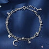 Silver Heart Pearl Knot Bracelet Necklace Set for Women Versatile Jewelry Set Party Wedding Gifts - Image 13