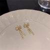 Zircon Bow Earrings Acrylic Crystal Tassel Earrings For Women Party Jewelry Accessories Gifts - Image 6