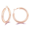 Women Gold Hoop Earrings Gold Plated Thick Gold Hoops Earrings With Silver Needles Gift for Women - Image 11