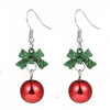 Christmas Tree Drop Earrings Small Bell Snowflake Earings for Women Cute Bowknot Dangle Earring Year Gift - Image 8