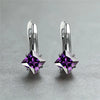 Cute Female Champagne Square Jewelry Crystal Zircon Stone Hoop Earring Rose Gold Color Wedding Earrings For Women - Image 9