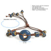 Handmade Glazed Ceramic Peace Buckle Bracelet Adjustable Vintage Boho Jewelry – -013 - Image 6