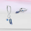 Silver Color Earrings Blue Zircon Stars Moon Irregularity Earrings For Woman Birthday Jewelry Gifts - Image 5