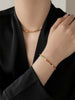 Design Colorful Zircon Chain Necklace Bracelet Jewelry Sets Korean Accessories Gift for Womens - Image 2