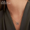 Stainless Steel Two Color Circle Glossy Pendant Women Necklace Party Favor Jewelry - Image 1