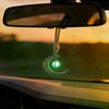 Moon Pendant Car Hanging Ornament – Hollow Crescent Design, Inlaid With Luminous Stone, Elegant Rearview Mirror Decor - Image 1