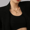 Stainless Steel Crescent Half Moon Necklaces Metal Ox Horn Luna Necklace Chunky Heavy Duty Chain Toggle Choker Collar - Image 4