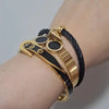 Belt Shape Adjustable Open Bangle in Multiple Finishes - Image 3