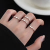 Silver Letter Ring Charm Personality Simple Style Woman Ring Birthday Gift for Friends Jewelry - Image 1