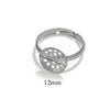 10pcs/lot Stainless Steel Ring Base Adjustable Tray Cabochon Settings Blank Bezel Rings Embryos for Jewelry Materials Making - Image 8