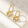 Chic Bow Tie Pendant Drop Hoop Huggie Earrings Gold Plated Matel Bowknot Earrings Charm Jewelry - Image 6