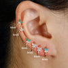 2PCS Simple Mini Butterfly Huggie Hoop Earrings 6MM 8MM Small Colorful Zircon Cartilage Earring Ear Bone Nail Piercing Jewelry - Image 1