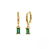 French Emerald Geometric Hoop Stainless Steel Earrings for Women Party Jewelry Accessories Zircon Crystal Drop Earring - Image 11