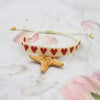 Adjustable Multicolor Heart Bead Bracelet with Woven Pattern - Image 76