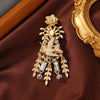 Retro Gold Bird Brooches For Women Suit Coat Vintage Gold Plated Wheat Tassel Flower Brooch Pins Party Jewelry Gifts - Image 1