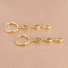 2PCS Cubic Zirconia Dangle Earring For Women Cute Gold Plated Long Chain Water Drop Earring Bridal Wedding Party Gifts - Image 5