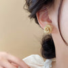 French Romantic Gold Color Hollow Metal Rose Shape Earrings Sweet Women's Accessory Unusual Jewelry for Valentine's Day - Image 2