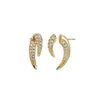 Crmya Unique Gold Silver Colors Cubic Zirconia CZ Tusk Ear Jacket Stud Earrings For Women Pave Double Spike Earring Jewelry - Image 4